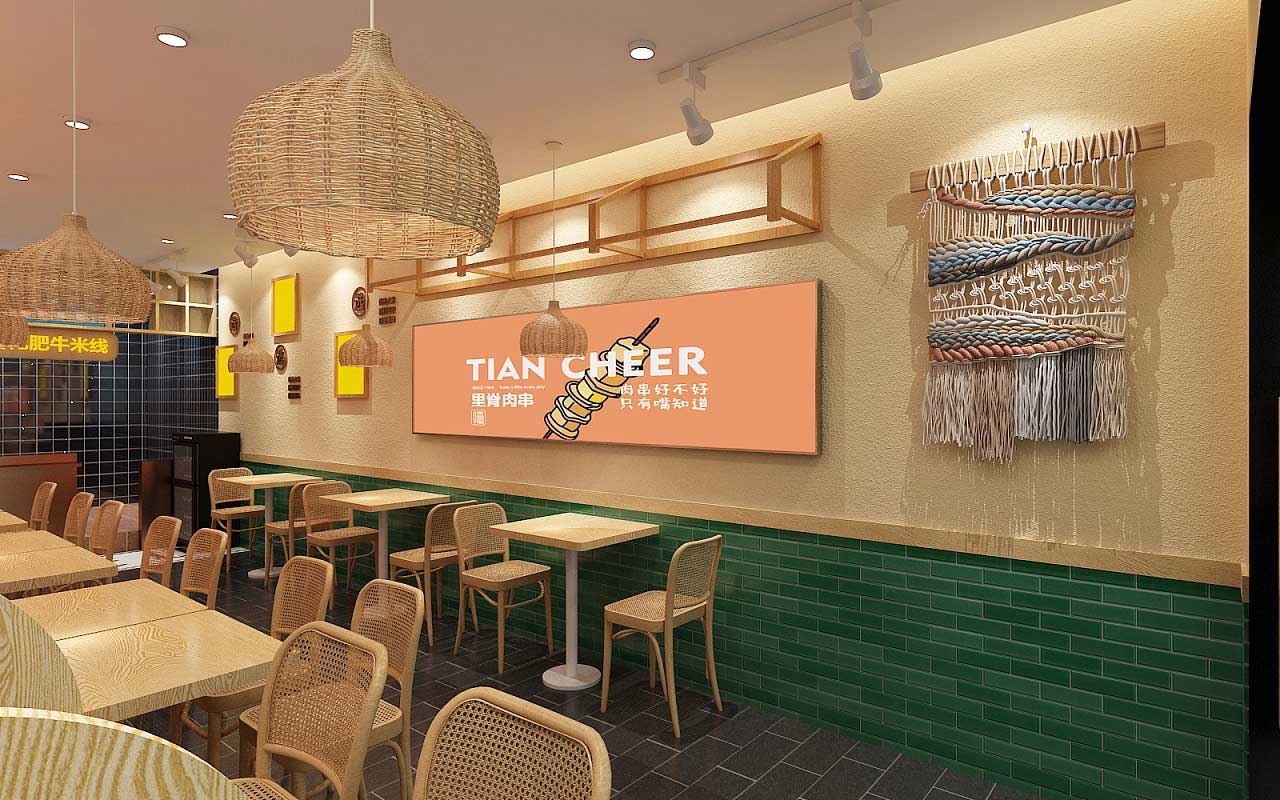 鄭州米線(xiàn)店裝修效果圖-米線(xiàn)店裝修設(shè)計(jì)案例