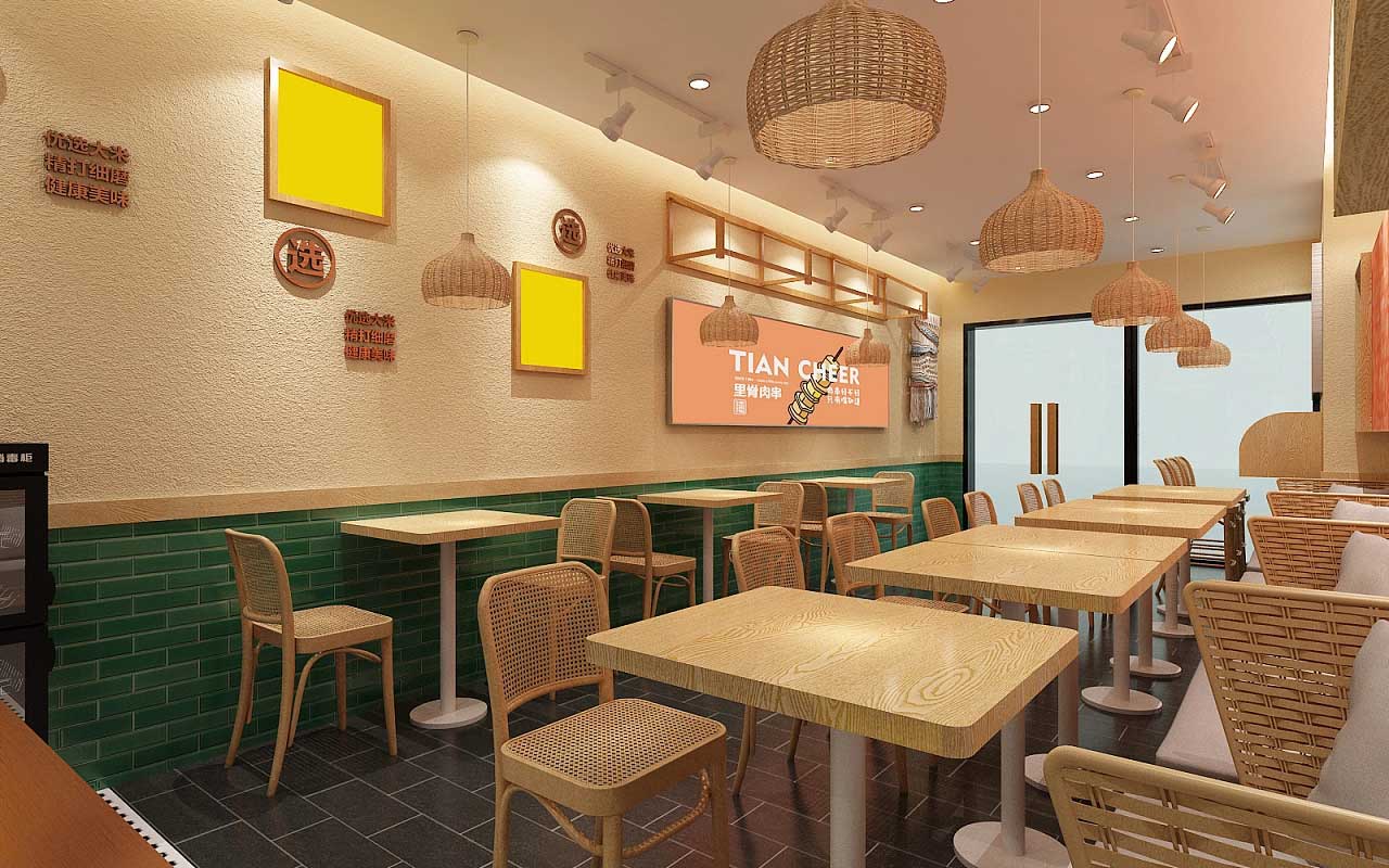 鄭州米線(xiàn)店裝修效果圖-米線(xiàn)店裝修設(shè)計(jì)案例