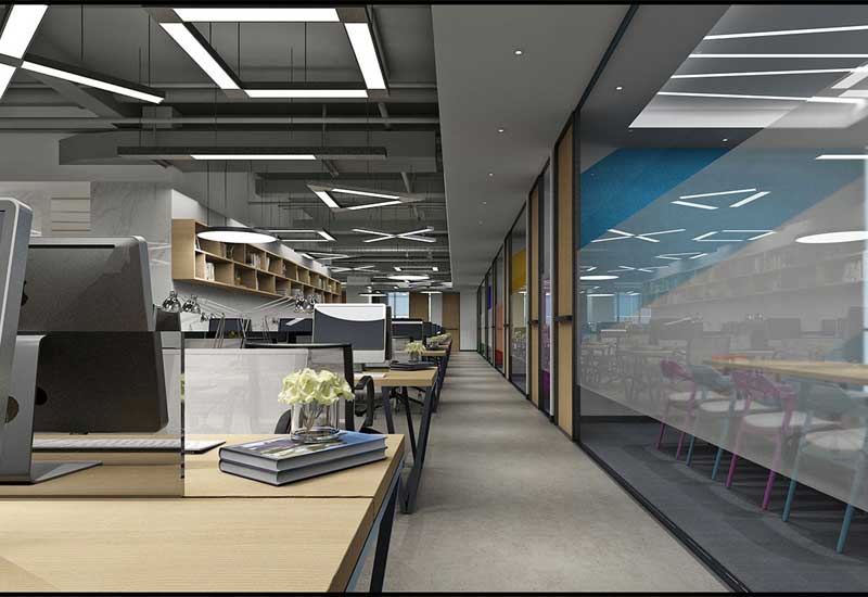 鄭州辦公室裝修吊頂太低壓抑？裸頂噴漆省層高方案 